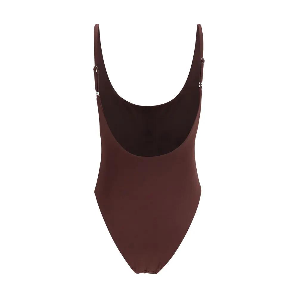 Magda Butrym Bordeaux Polyamide One-Piece Swimsuit