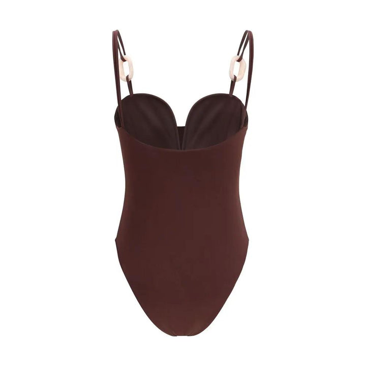 Magda Butrym Bordeaux Nylon One-Piece Swimsuit