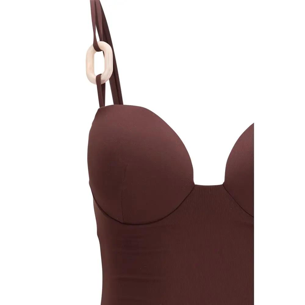 Magda Butrym Bordeaux Nylon One-Piece Swimsuit