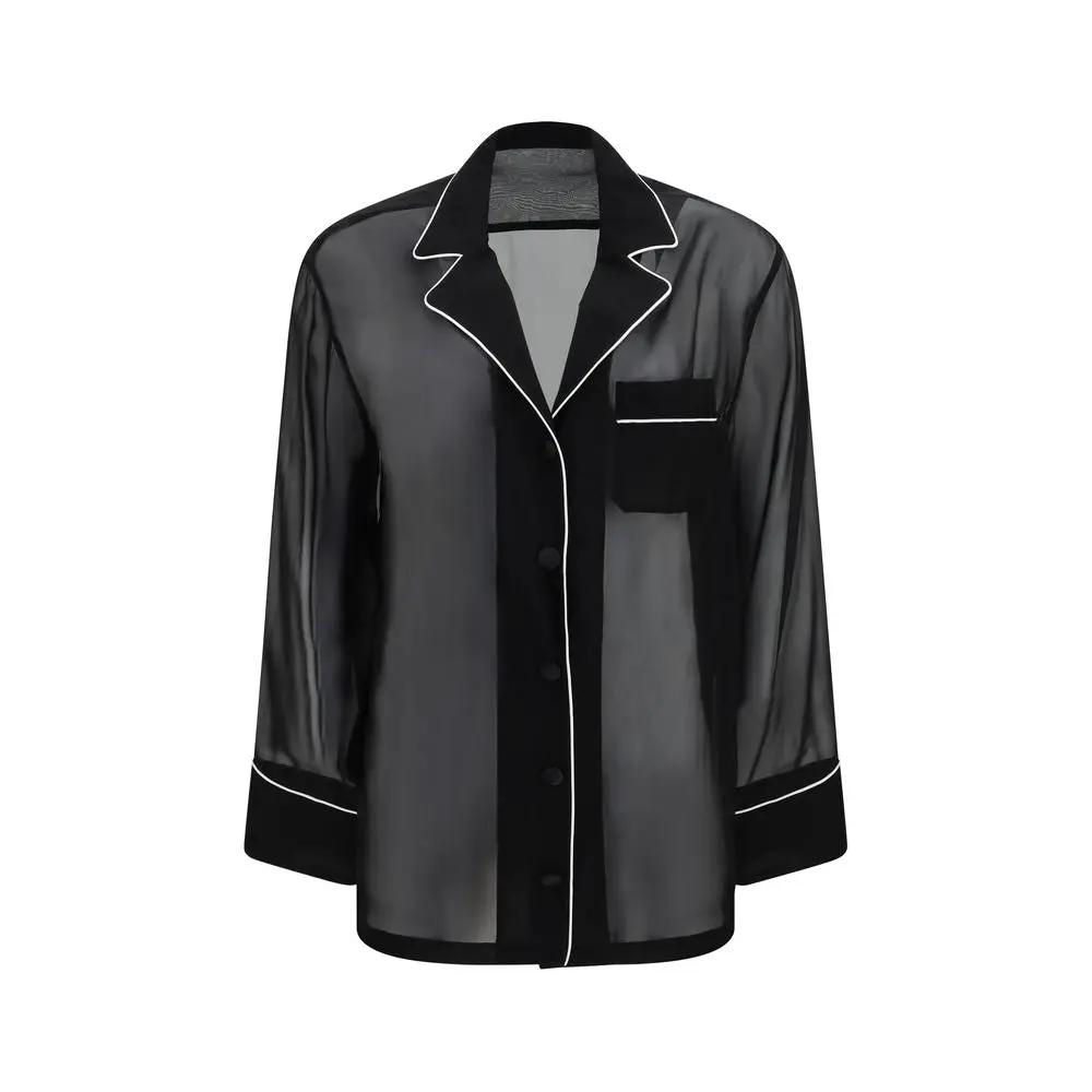 Dolce &amp; Gabbana Black Silk Shirt