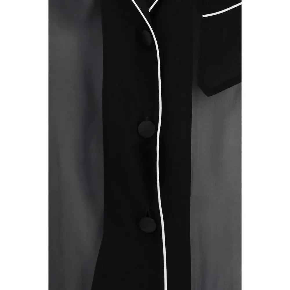 Dolce &amp; Gabbana Black Silk Shirt