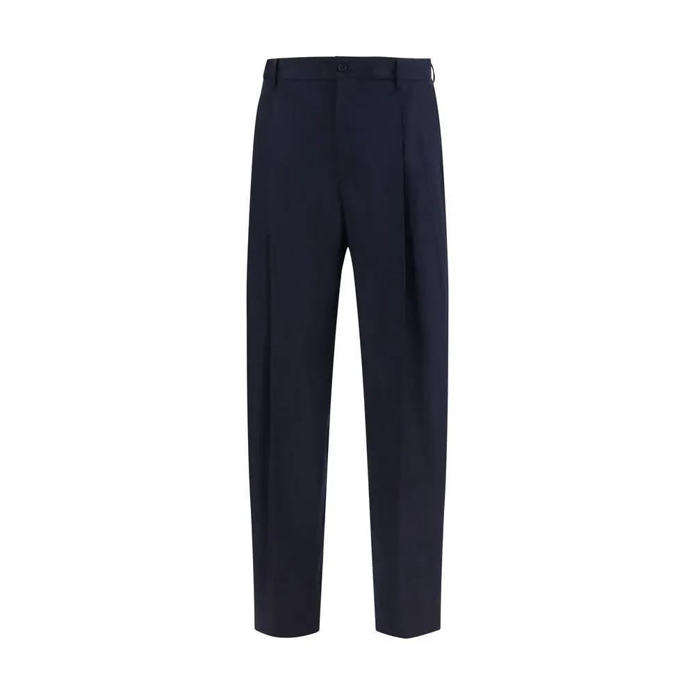 Dolce &amp; Gabbana Blue Wool Oves Aries Dress Pants