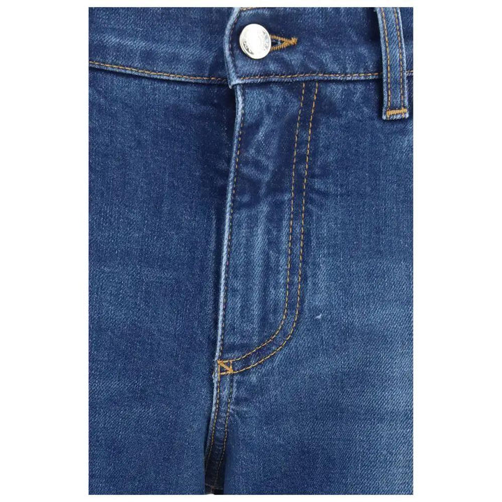 Dolce &amp; Gabbana Blue Cotton Slim Fit Jeans
