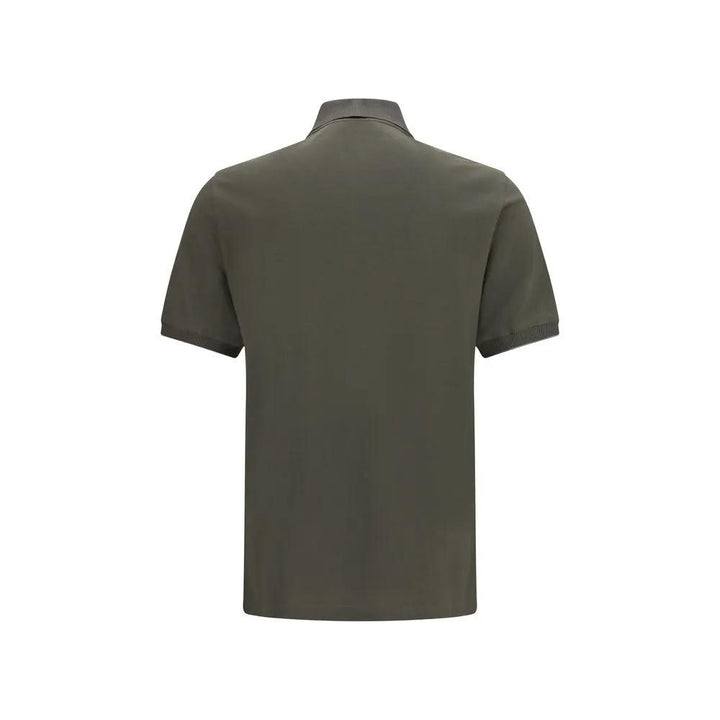 Brunello Cucinelli Bicolor Cotton Polo Shirt