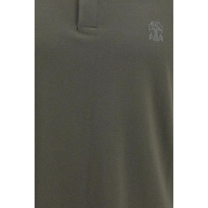Brunello Cucinelli Bicolor Cotton Polo Shirt