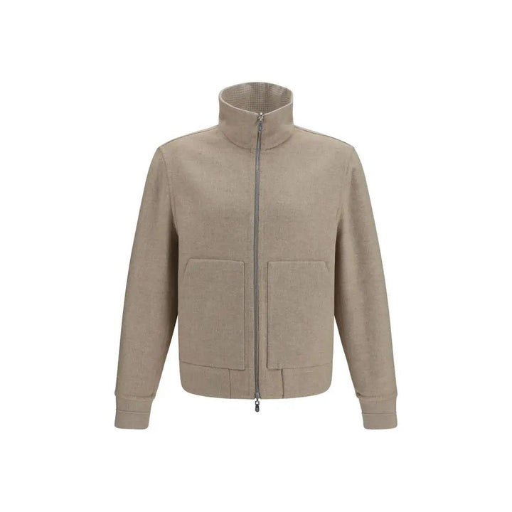 Brunello Cucinelli Beige Cashmere Full-Length Jacket