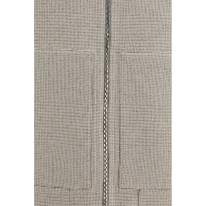 Brunello Cucinelli Beige Cashmere Full-Length Jacket