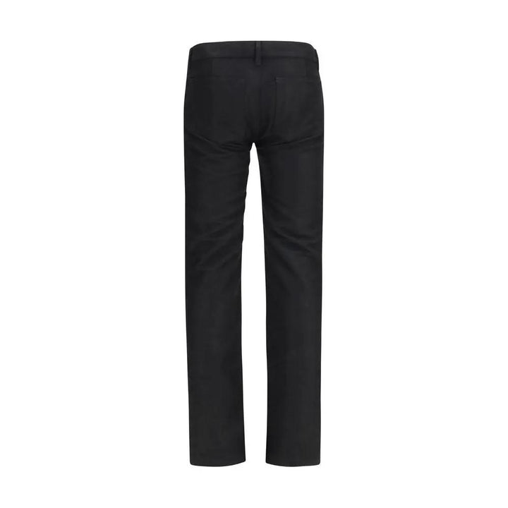 Rick Owens Black Wool Oves Aries Straight-Leg Jeans