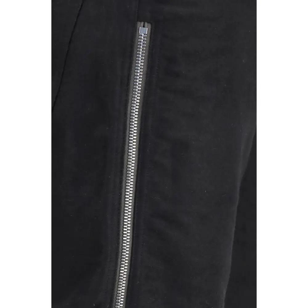 Rick Owens Black Wool Oves Aries Straight-Leg Jeans