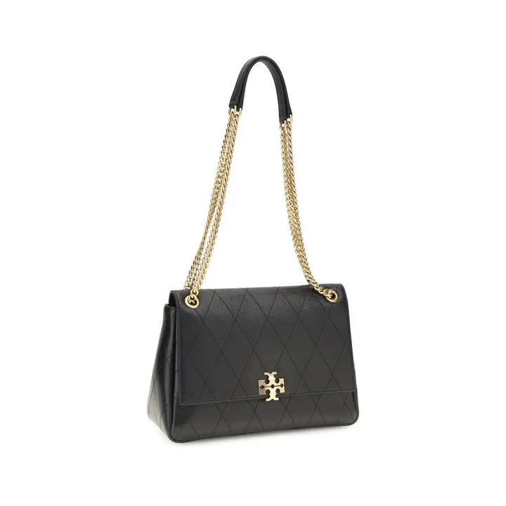 Tory Burch Black Calf Leather Bos Taurus Shoulder Bag