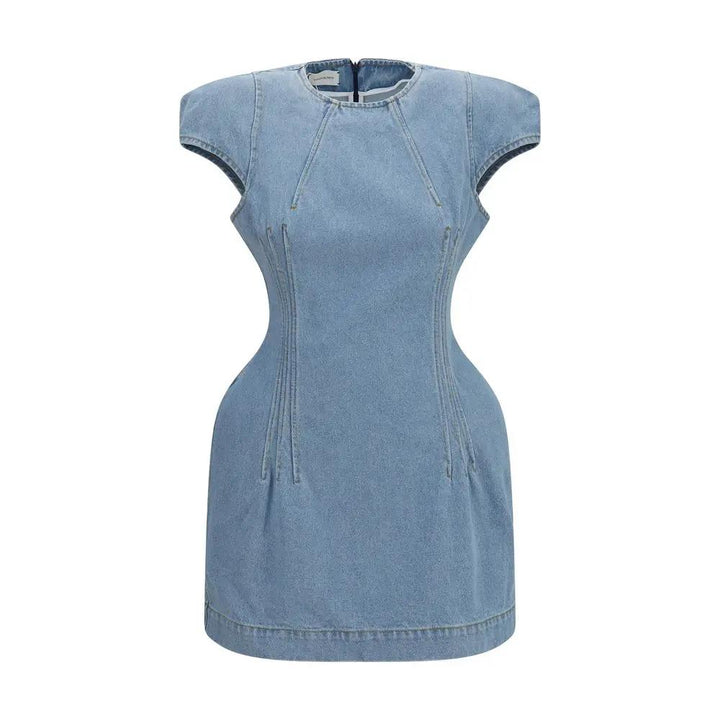 Magda Butrym Blue Cotton Casual Dress