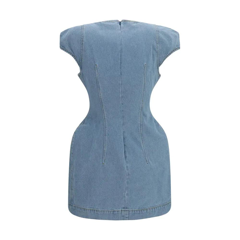Magda Butrym Blue Cotton Casual Dress