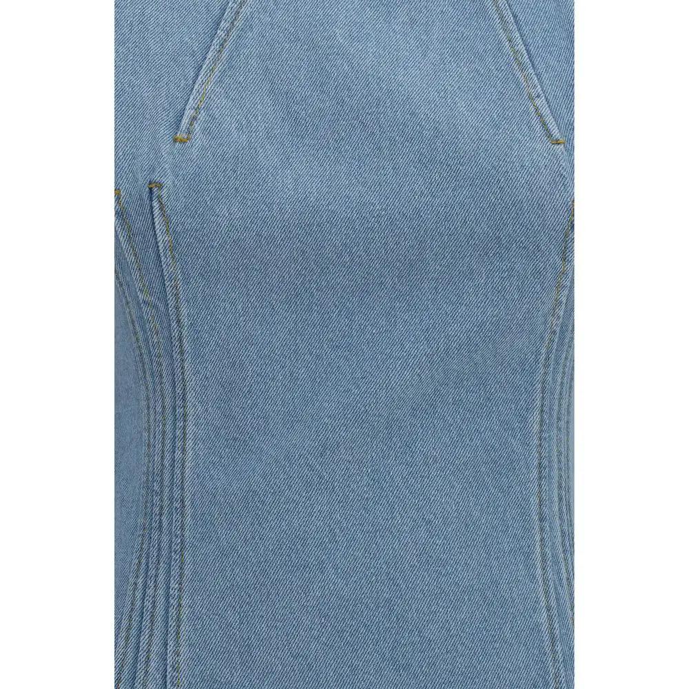 Magda Butrym Blue Cotton Casual Dress