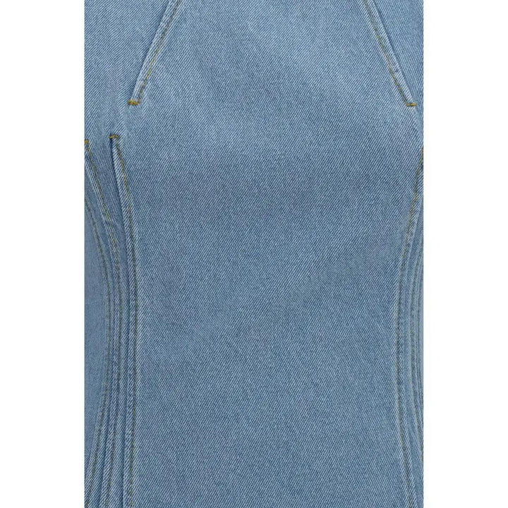 Magda Butrym Blue Cotton Casual Dress