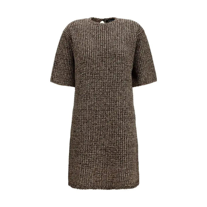 Fabiana Filippi Brown Wool Oves Aries Casual Dress