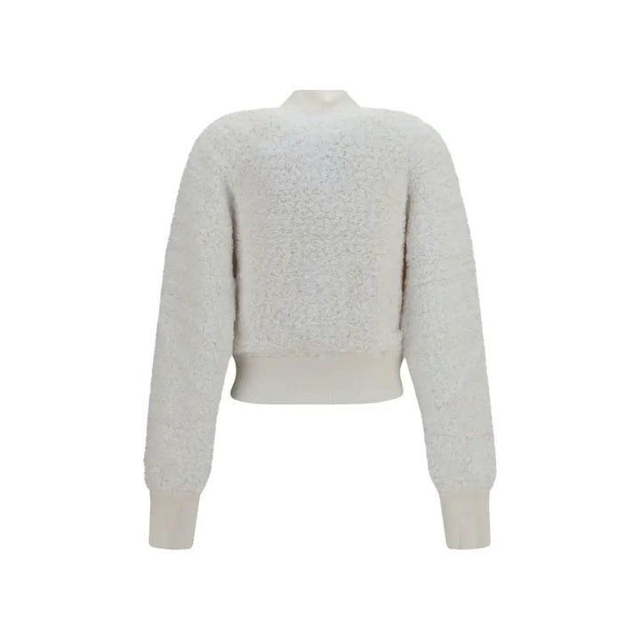 Balmain White Viscose Bomber