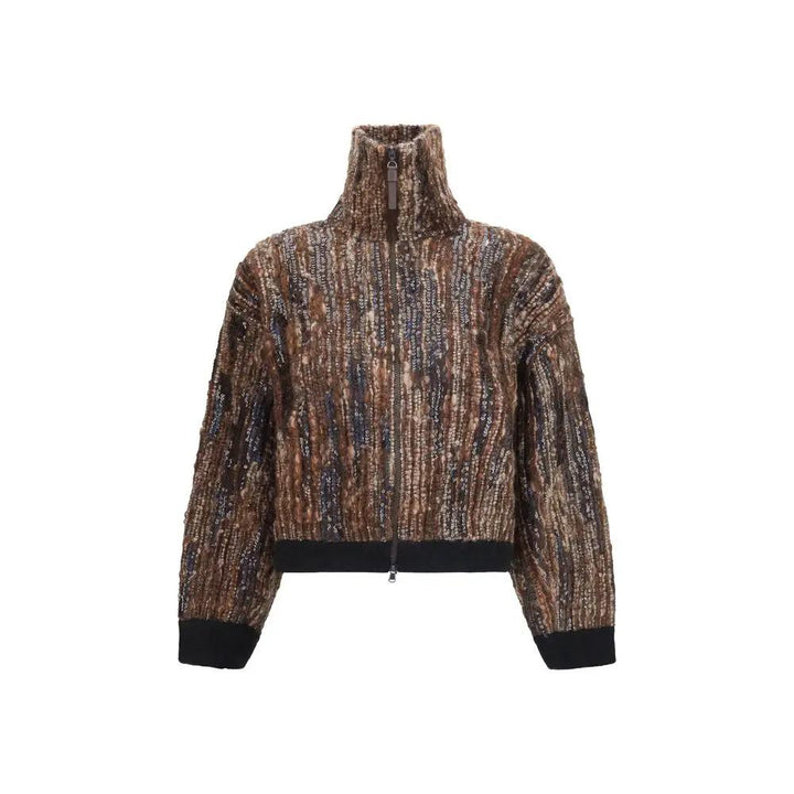 Brunello Cucinelli Brown Mohair Full-Length Jacket