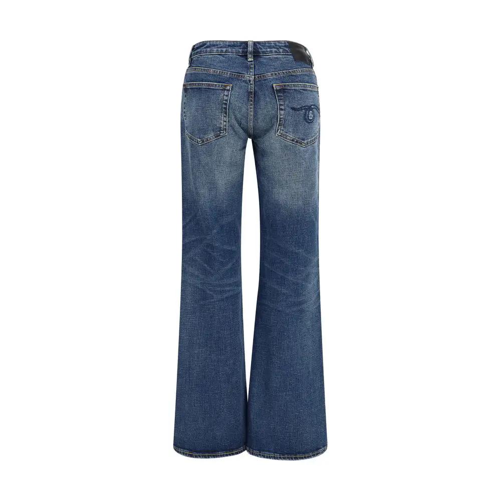 R13 Blue Cotton Straight-Leg Jeans
