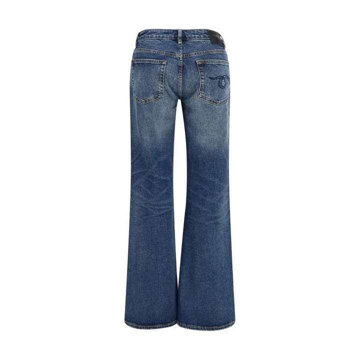 R13 Blue Cotton Straight-Leg Jeans