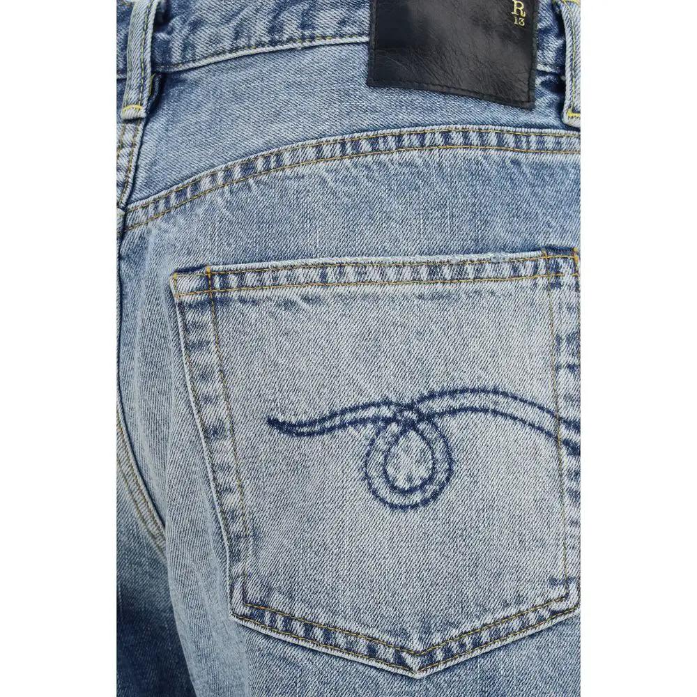 R13 Blue Cotton Jeans Denim