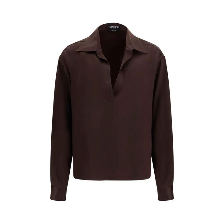 Tom Ford Brown Silk Dress Shirt