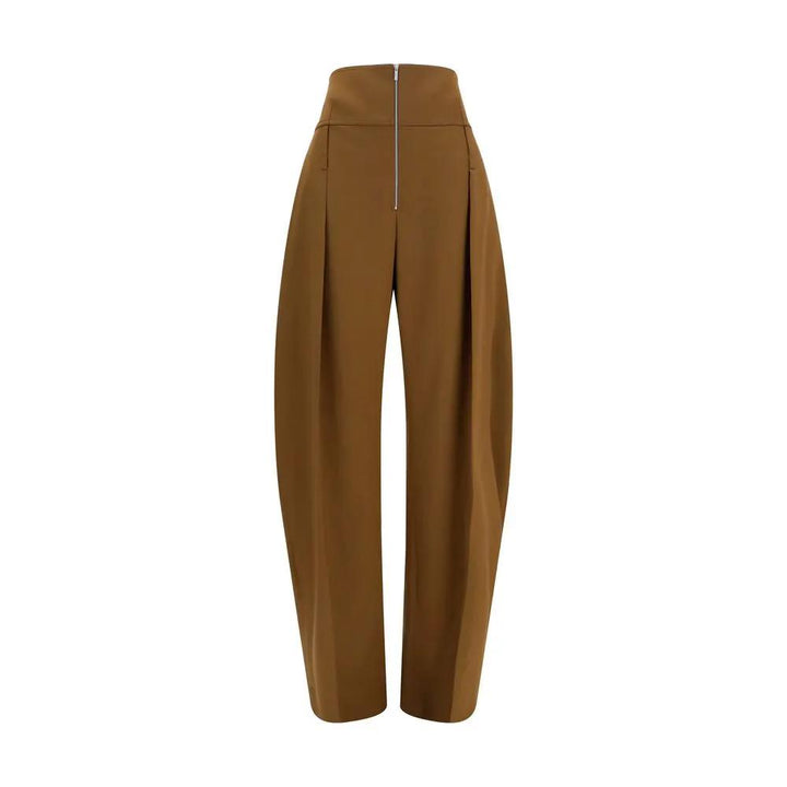 Ferragamo Brown Wool Oves Aries Casual Pants