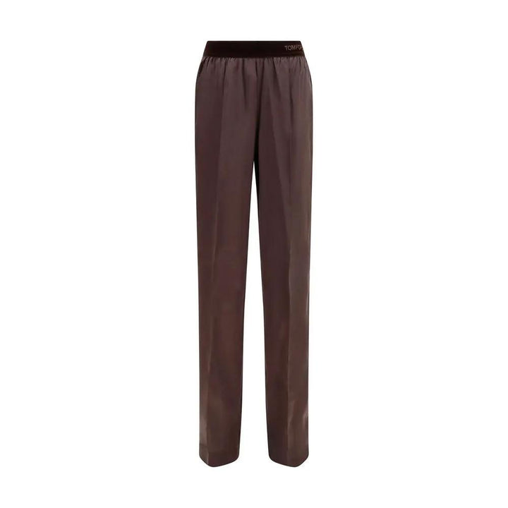 Tom Ford Brown Silk Casual Pants