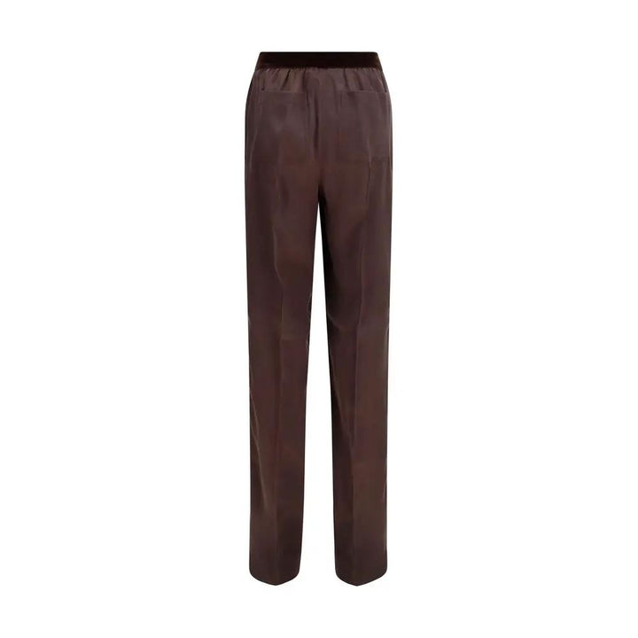 Tom Ford Brown Silk Casual Pants