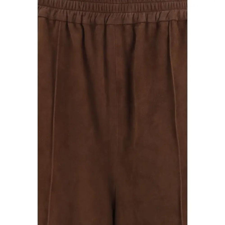 Fabiana Filippi Brown Leather Casual Pants