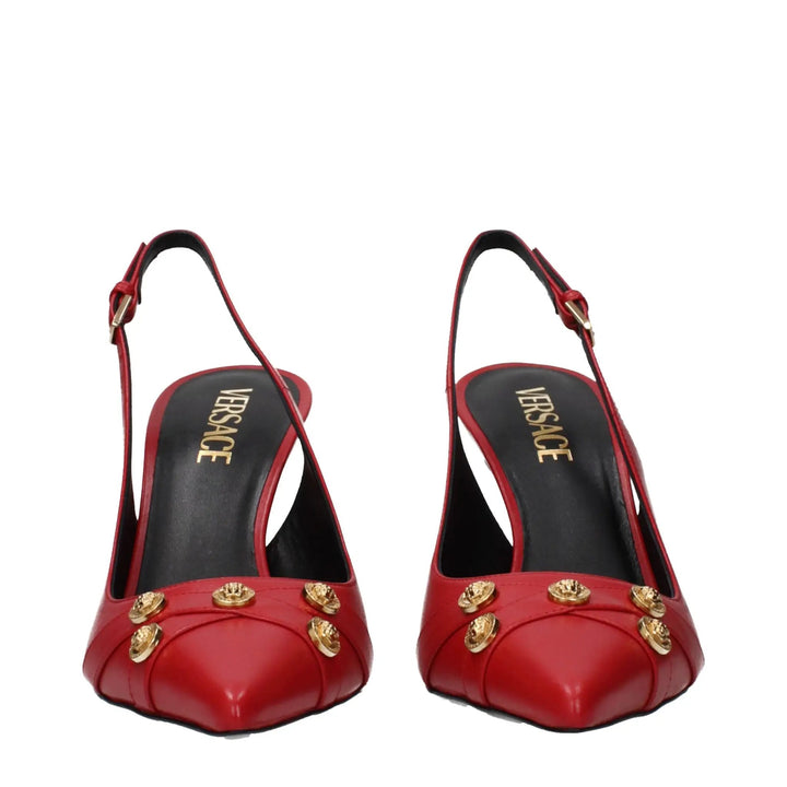 Versace Sample Sale | Versace Red Leather High Heel Pumps - | Designer outlet