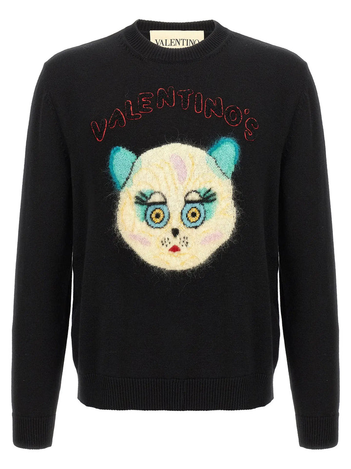 Valentino Garavani Black Cotton Cardigan