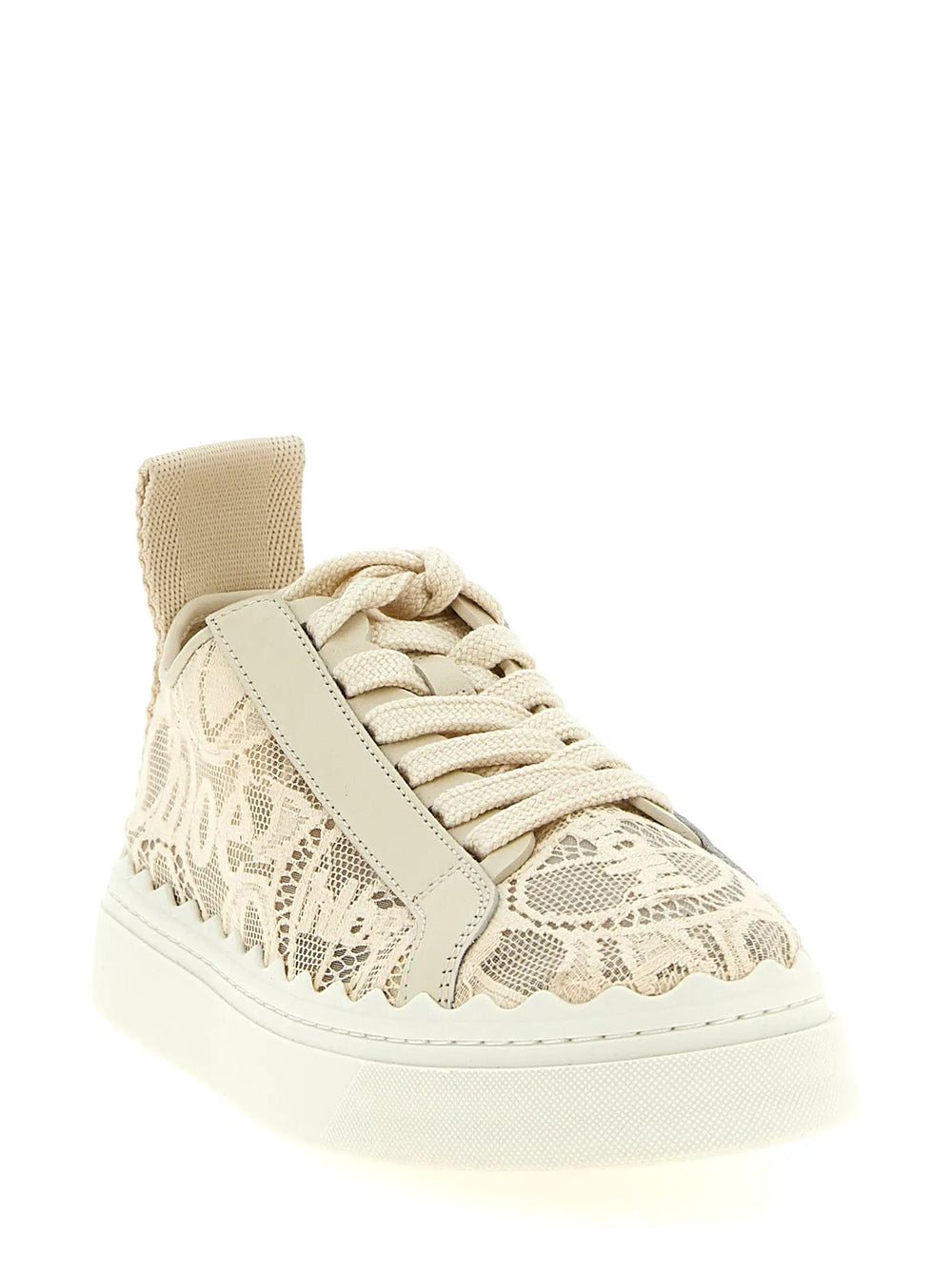 Chloé Sample Sale | Chloé Beige Polyamide Low Top Sneakers - | Designer outlet