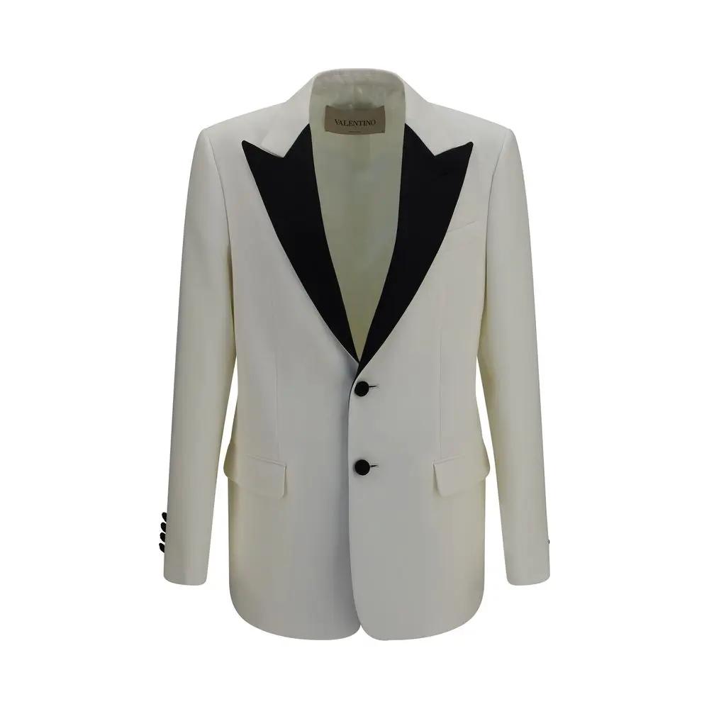 Valentino Garavani White Wool Oves Aries Blazer
