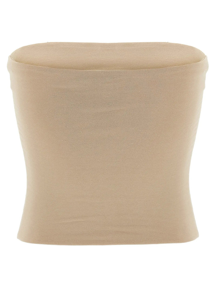 Brunello Cucinelli Beige Cotton Sleeveles T-Shirt