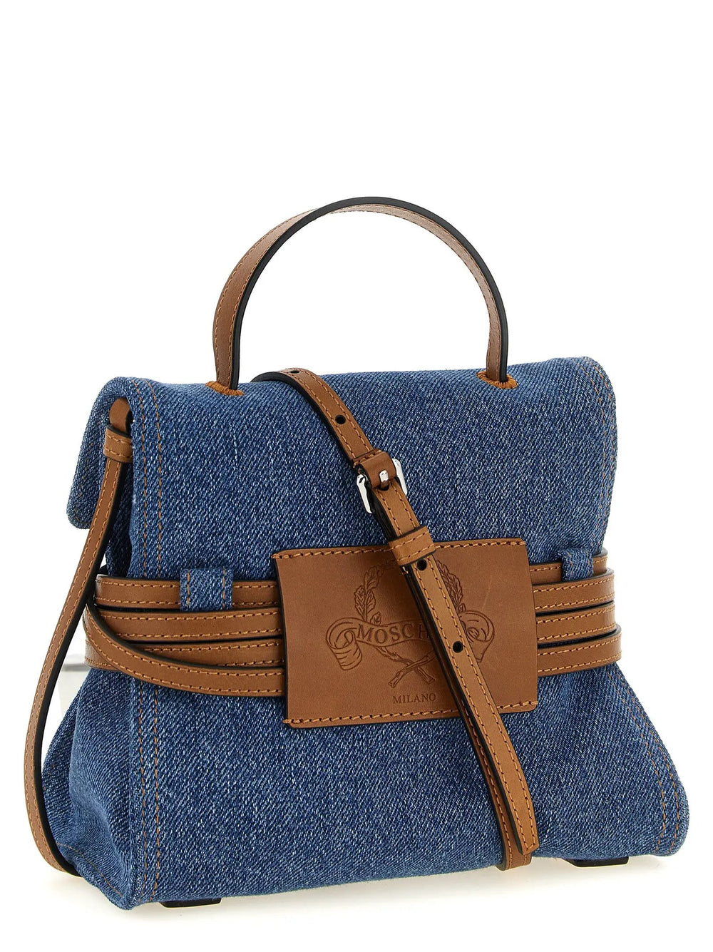 Moschino Sample Sale | Moschino Blue Cotton Handbag - | Designer outlet