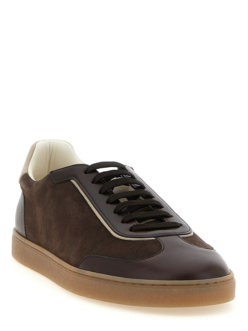 Brunello Cucinelli Sample Sale | Brunello Cucinelli Brown Calfskin Low Top Sneakers - | Designer outlet