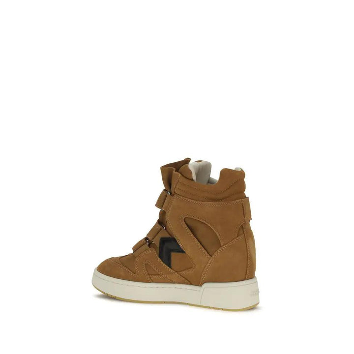 Isabel Marant Sample Sale | Isabel Marant Brown Calf Leather Bos Taurus High Top Sneakers - | Designer outlet