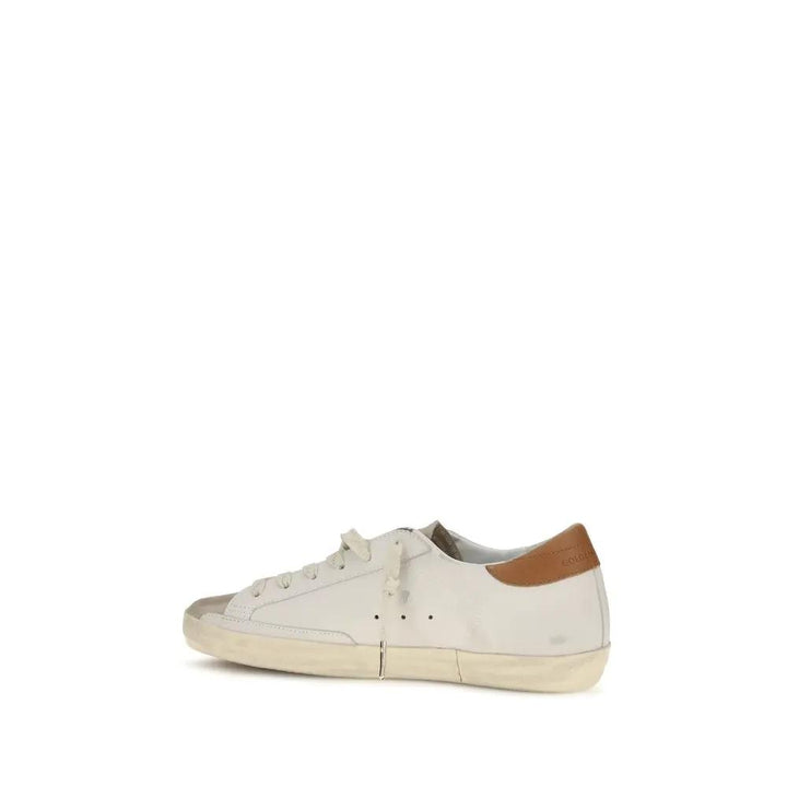 Golden Goose Sample Sale | Golden Goose White Calf Leather Bos Taurus Low Top Sneakers - | Designer outlet