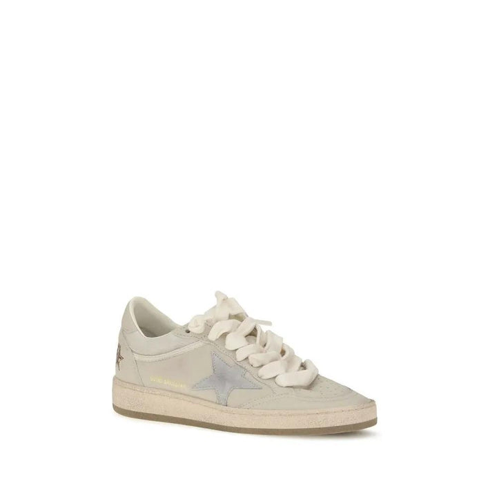 Golden Goose Sample Sale | Golden Goose Beige Calf Leather Bos Taurus Low Top Sneakers - | Designer outlet