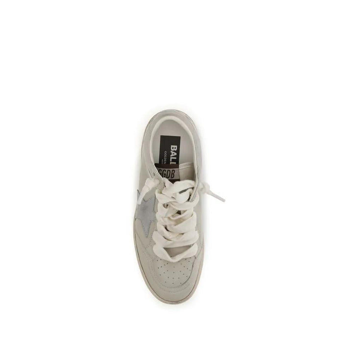 Golden Goose Sample Sale | Golden Goose Beige Calf Leather Bos Taurus Low Top Sneakers - | Designer outlet