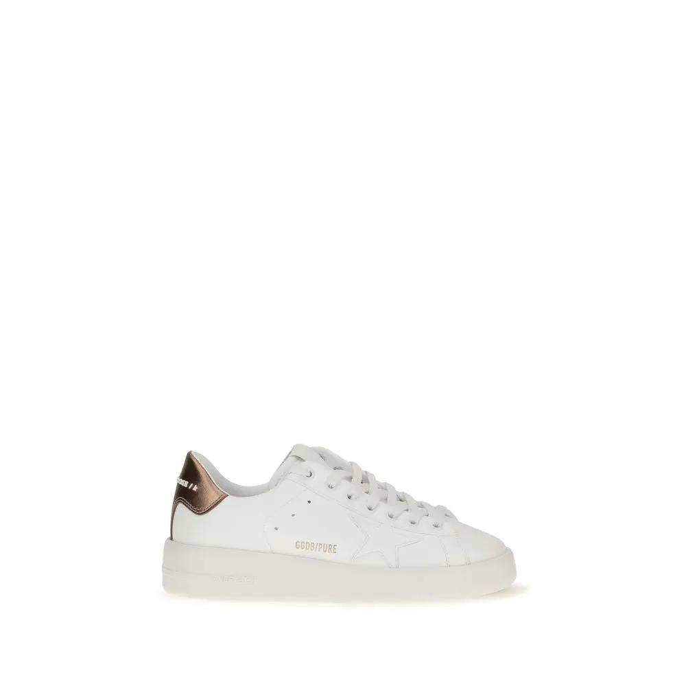 Golden Goose Sample Sale | Golden Goose White Calf Leather Bos Taurus Low Top Sneakers - | Designer outlet