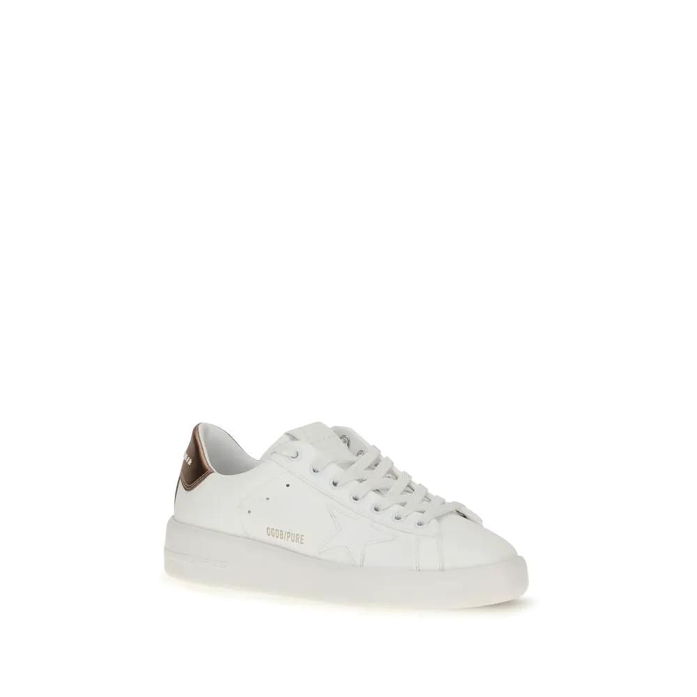 Golden Goose Sample Sale | Golden Goose White Calf Leather Bos Taurus Low Top Sneakers - | Designer outlet