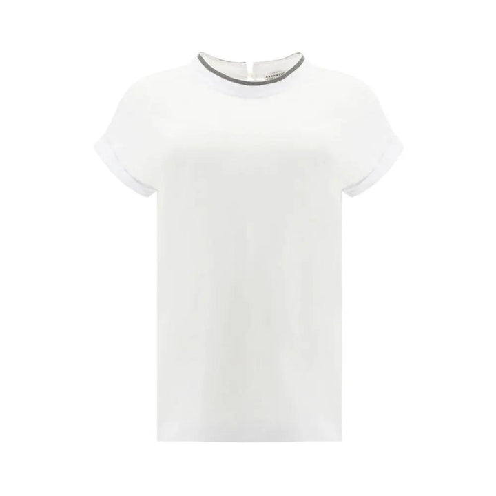 Brunello Cucinelli Sample Sale | Brunello Cucinelli White Elastane T-Shirt - | Designer outlet