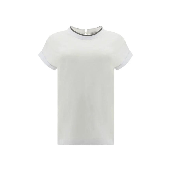 Brunello Cucinelli Sample Sale | Brunello Cucinelli White Elastane T-Shirt - | Designer outlet