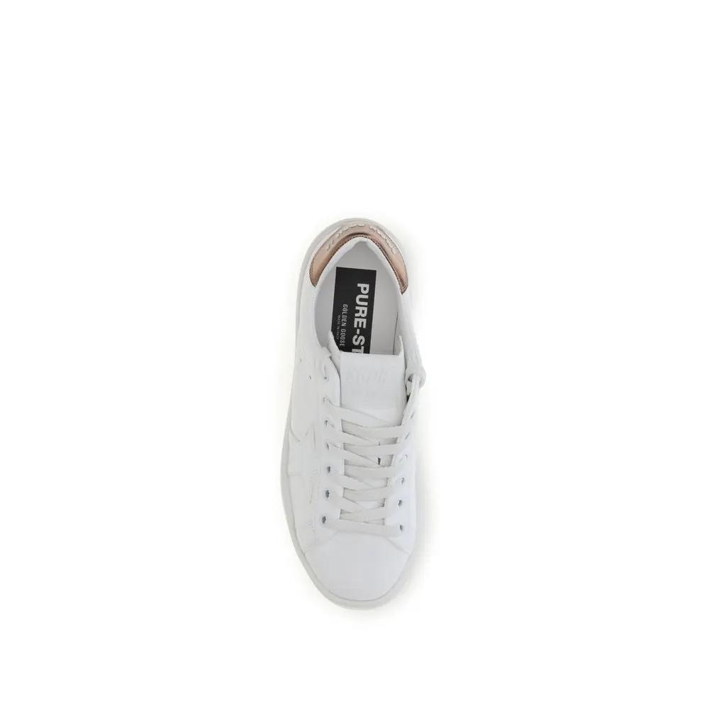 Golden Goose Sample Sale | Golden Goose White Calf Leather Bos Taurus Low Top Sneakers - | Designer outlet