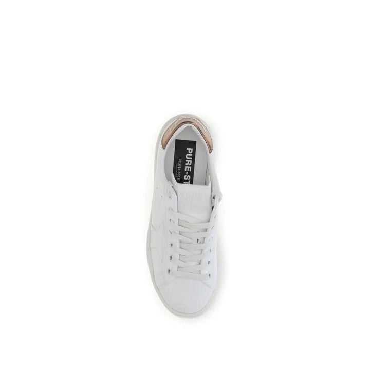Golden Goose Sample Sale | Golden Goose White Calf Leather Bos Taurus Low Top Sneakers - | Designer outlet