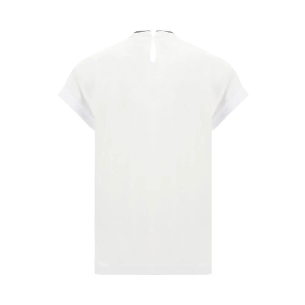 Brunello Cucinelli Sample Sale | Brunello Cucinelli White Elastane T-Shirt - | Designer outlet