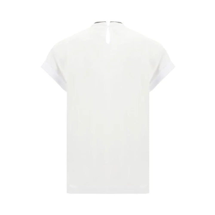 Brunello Cucinelli Sample Sale | Brunello Cucinelli White Elastane T-Shirt - | Designer outlet