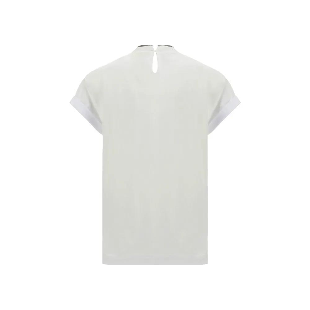 Brunello Cucinelli Sample Sale | Brunello Cucinelli White Elastane T-Shirt - | Designer outlet
