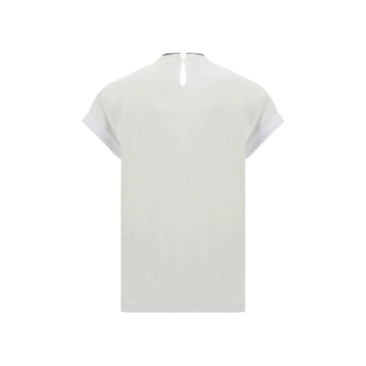 Brunello Cucinelli Sample Sale | Brunello Cucinelli White Elastane T-Shirt - | Designer outlet